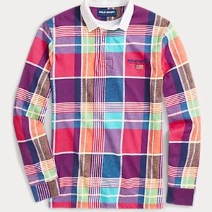 🥷🏿🥷🏿🥷🏿Polo Ralph Lauren  capsule madras check print rugby polo in pink